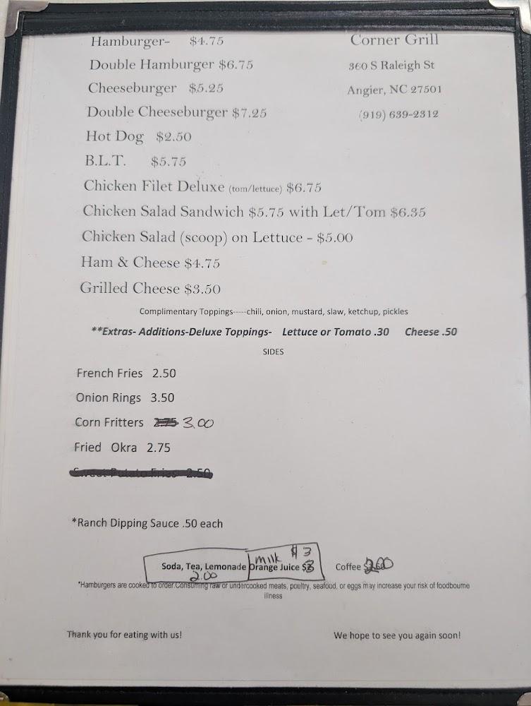 Corner Grill Menu image 1