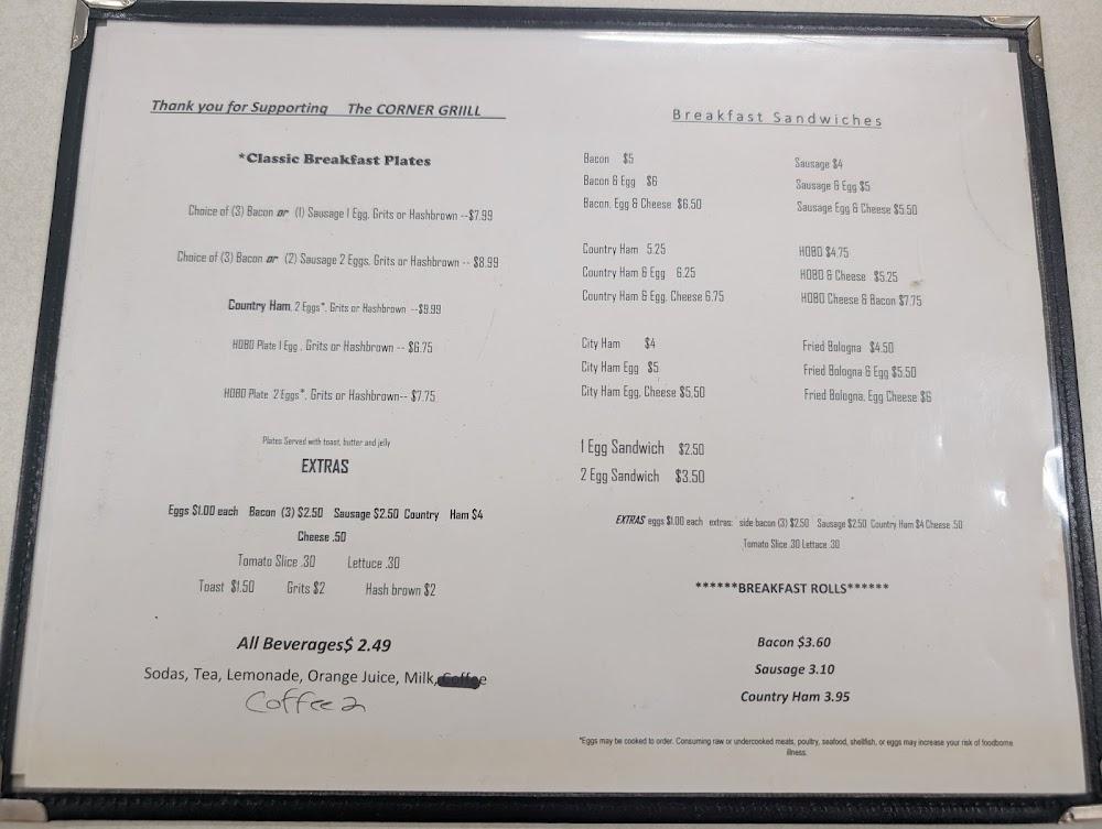 Corner Grill Menu image 3